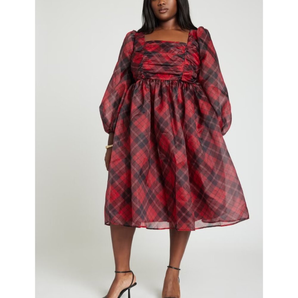 Opulent Plaid Dress